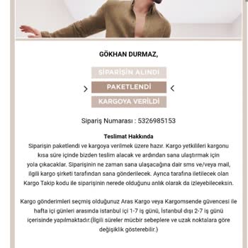 Avva Da Bilgim Dışında Siparişimin İptal Edilmesi