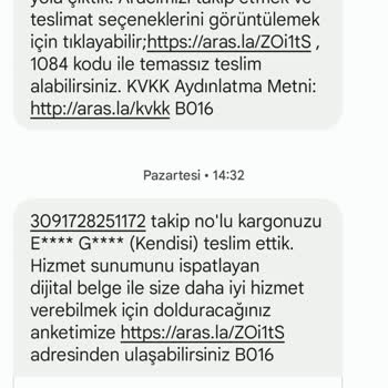 Aras Kargo Kargo Kargomu Ulaştırmıyor