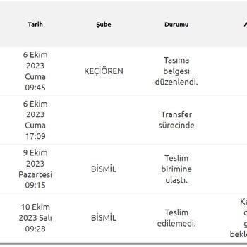 Yurtiçi Kargo Dağıtım Gününü Beklemektedir