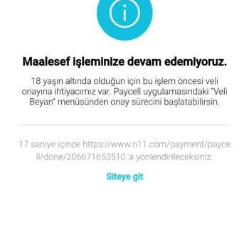 Paycell Veli İznine Geçmiş Galiba