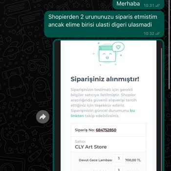 Clyartstore Ürün Eksik Ve İletişim Sorunu
