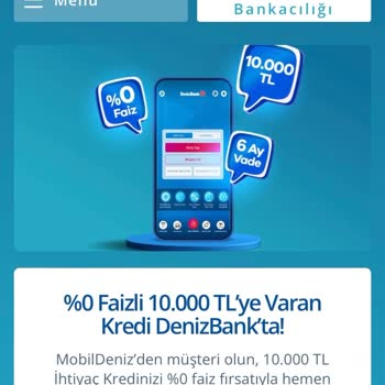 Denizbank 0 Faizli Kredi İddiası