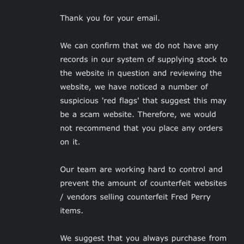 Fred Perry Fredperrysturkiye.com Sitesi Güvenilir Değil