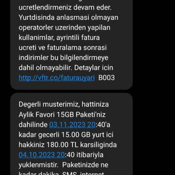 Vodafone Ücretsiz Paketten Para Aldı