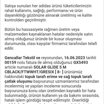 adidas Ayakkabımda Topuk Problemi
