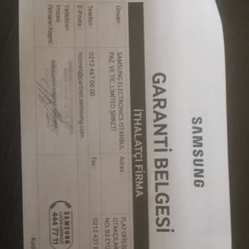 Samsung Garantisi Devam Eden Beyaz Eşyamın Servis Bakımı Yapılmaması