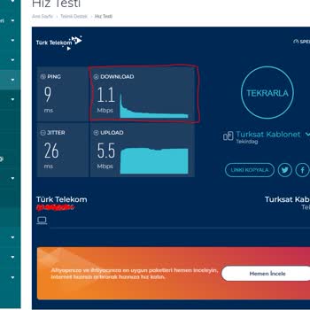 Türk Telekom Yapılan Çalışma İle İnternet Hızım Düştü