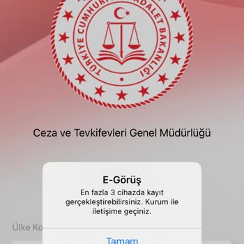 Adalet Bakanlığı Egörüş Uygulaması Sürekli Error Veriyor