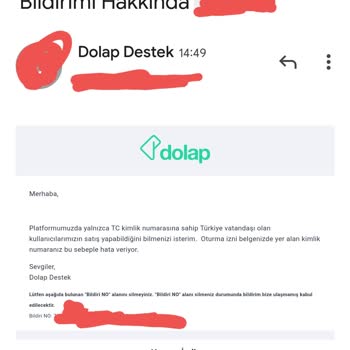Dolap Satıcı Bilgilerin Güncellenmesi!