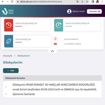 Hisar Veraset Ve Harçlar Vergi Dairesi Harç Ve Değerli Kağıt Bedeli İade Talebi
