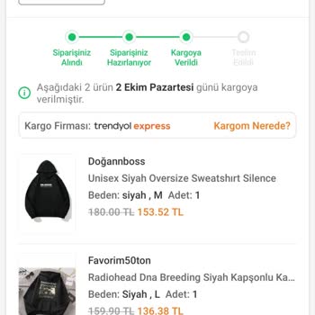 Trendyol Ürün Teslimatı Yapılmadı