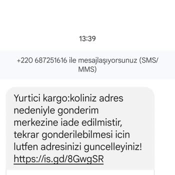 +220687251616 Numarasından Gelen Sahte Mesajı