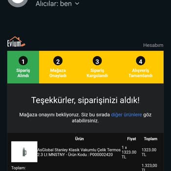 Evium Mağazasından Aldığım Stanley Vakumlu Termos İle İlgili Sorun.!