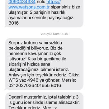 Watsons Ücret İademi 15 Gündür Oyalayıp Yatırmıyorlar