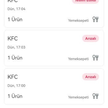 Yemek Sepeti Hatalı İşlem Param Yandı