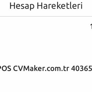 CV Maker Haksız Yere Kartımdan Para Çekmiş, İznim Ve Bilgim Olmadan.