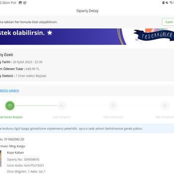 ÇiçekSepeti Kargosu İade Etim Ama Sistemde Ürünün Teslim Aldığım Görünüyor