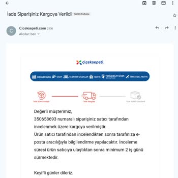 ÇiçekSepeti Kargosu İade Etim Ama Sistemde Ürünün Teslim Aldığım Görünüyor