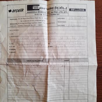 Arçelik Merkez Servisi (444 38 24) Bozuk Olan Dolabın Değişim Talebi