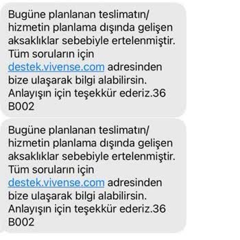 Vivense Teslimat Kurulum Sorunu