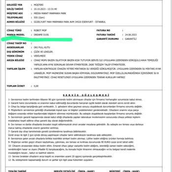 Media Markt Dream D10S Robot Süpürge Sorununun Çözülmemesi