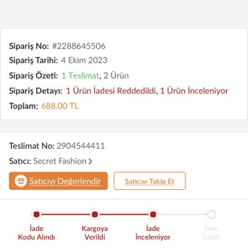 Trendyol Ücret İadesi Secret Fashion Secret Moda