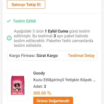 Sürat Kargo Eksik Ürün Teslimatı
