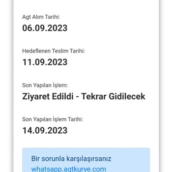 AGT Kurye Aksaray Kargomu Teslim Etmiyor
