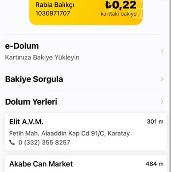 Konya Büyükşehir Belediyesi Konya Kart E-dolum