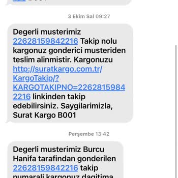 Sürat Kargo Siparişim Bana Getirilmeden İadeye Gitti