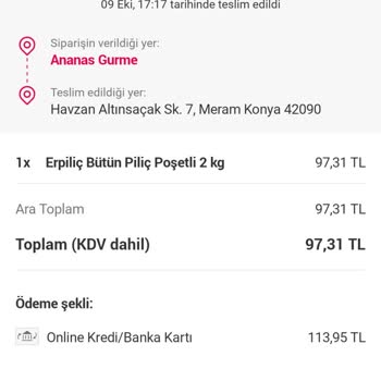 Yemeksepeti Ödeme Konusunda Yanlışın Düzeltilmesini İstiyorum.