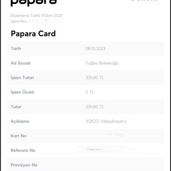 Daisy Line Art Siparişim Ödendiği Halde Dönüş Yok