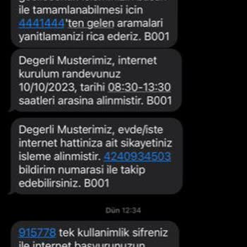 Türk Telekom Randevu Vermesine Rağmen İnternet Kurulumuna Gelmiyor.