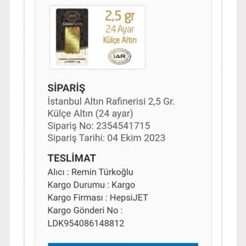 Hediyemo Hepsijet Gönderimizi Kaybetti? (mi Acaba)