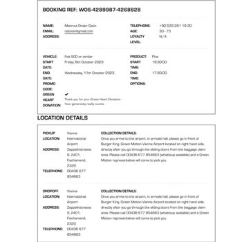 Greenmotion Car Rental Araç Kiralanmadı Ancak Tahsil Edilen Ücret İade Edilmedi