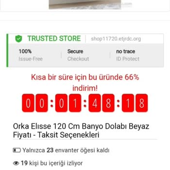 Trusted Shops Orka Elbise Banyo Dolabı Yerine Eşarp Gönderme