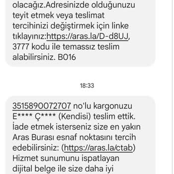 Aras Kargo Aras Firmasi Hakkımı Helal Etmiyorum Size