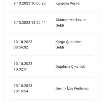 Bir Günde Kargo Gelememe Durumu