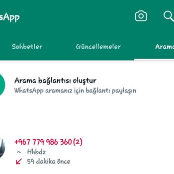 WhatsApp'tan Gelen Yabancı Ülke Aramaları
