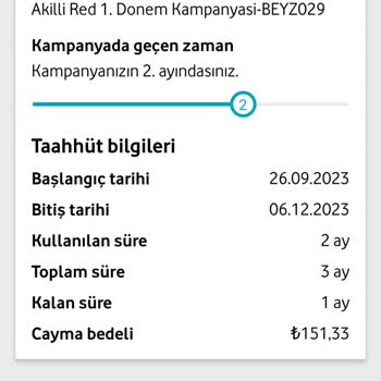 Vodafone Tarifemin Taahhüdü Erken Bitiyor
