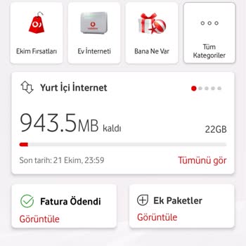 Vodafone Net Vodafone Hediye GB Kullanımı Sorunu