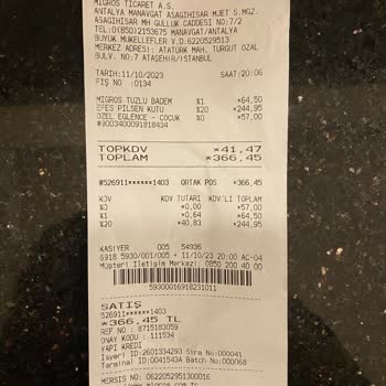 Migros Üzerinde Yazan Fiyattan Fazla Ücret Alınması