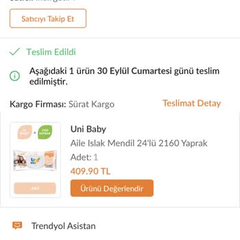 Trendyol Online Satış Paramı Alıkoyuyor ve Ürünümü Teslim Etmiyor