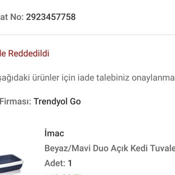 Trendyol Hızlı Market Yanlış Ürün Gönderimi