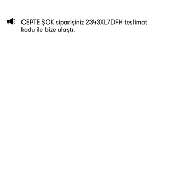 Cepte Şok Ürünler Teslim Edilmedi