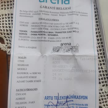 Artu Telekomünikasyon Vodafone Bayisinden Şikayetçiyim