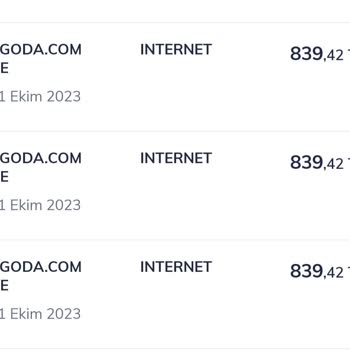 Agoda.com Haksız Yere Alınan 3 Defa Ödemenin Ücret İadesi