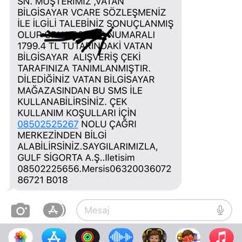 Vatan Bilgisayar Ve Gulf Sigorta Mağduriyeti Hakkında.