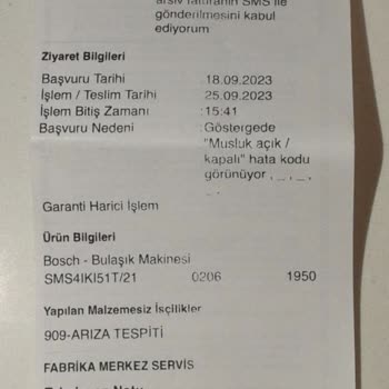 Bosch Defolu Ürün Satıyor