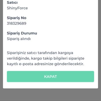 Shiny Force Sweatim Kargoya Verilmedi